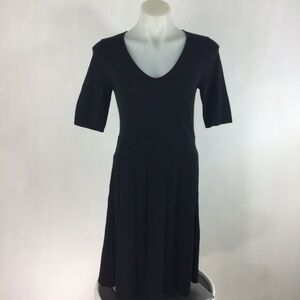 Carmen Marc Valvo 3/4 Sleeve Little Black Dress
